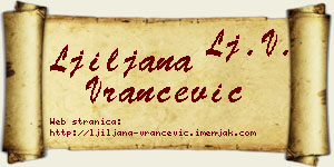 Ljiljana Vrančević vizit kartica